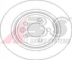 A.b.s. 17060 tarcza hamulc. rover 75  99-04 tył, mg mg zt, rover 75 (rj)