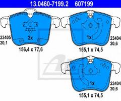 Ate 13.0460-7199 klocki hamulcowe opel vectra c 3,0 v6 cdti 03-08, opel vectra c gts