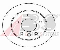 A.b.s. 17061 tarcza hamulc. audi a6  97-05 tył quattro, audi a6 (4b2, c5)