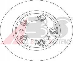 A.b.s. 17072 tarcza hamulc. porsche boxster 99- lewa, porsche boxster (987)