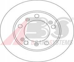 A.b.s. 17073 tarcza hamulc. porsche boxster  96-04 tył, porsche boxster (986)