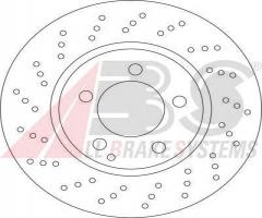 A.b.s. 17110 tarcza hamulc. mercedes w220 s-klasa  98-05, mercedes-benz klasa s (w220)