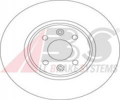 A.b.s. 17191 tarcza hamulc. audi a2 1,2tdi  01-05, audi a2 (8z0), vw lupo (6x1, 6e1)