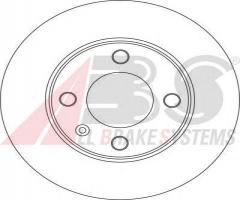 A.b.s. 17192 tarcza hamulc. seat ibiza  99-02 tył, seat ibiza ii (6k1), vw polo (6n1)