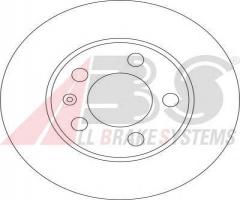 A.b.s. 17194 tarcza hamulc. skoda fabia  99-, skoda fabia, vw polo (9n_)