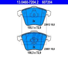 Ate 13.0460-7204 klocki hamulcowe volvo s40 ii, v50 04-, ford focus ii (da_), mazda 3 (bk)