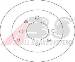 A.b.s. 17207 tarcza hamulc. hyundai sonata  98-04 tył, hyundai sonata iv (ef), kia magentis (gd)