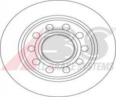 A.b.s. 17239 tarcza hamulc. audi a6  98-05 4,2 quattro, audi a6 (4b2, c5)