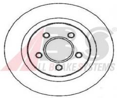 A.b.s. 17265 tarcza hamulc. chrysler 300m  98-04 przód, chrysler 300 m (lr)