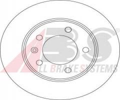 A.b.s. 17331 tarcza hamulc. renault master  00-10 tył, nissan interstar autobus (x70)