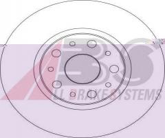 A.b.s. 17387 tarcza hamulc. lancia thesis  02-07 tył, lancia thesis (841ax)