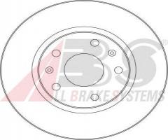 A.b.s. 17389 tarcza hamulc. landrover freelander  00-07, land rover freelander (ln)