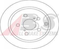 A.b.s. 17512 tarcza hamulc. toyota avensis  03-09 tył, toyota avensis sedan (t25)