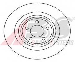 A.b.s. 17906 tarcza hamulc. chrysler 300c srt8  06-10 tył, chrysler 300 c (lx)