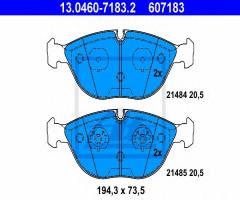 Ate 13.0460-7183 klocki hamulcowe bmw 7 e38 750i 93-01, audi a4 avant (8d5, b5), bentley arnage