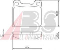A.b.s. 36049 klocki hamulc. volvo 850,s70,v70,c70 tył, volvo 240 (p242, p244)