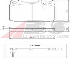 A.b.s. 36105 klocki hamulc. mercedes w123  -79, mercedes-benz /8 (w114)