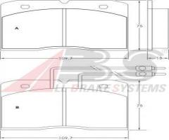 A.b.s. 36180 klocki hamulc. iveco daily  86-90 z czuj