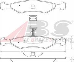 A.b.s. 36459 klocki hamulc. ford escort  80-90 z czuj, ford escort iii (gaa)