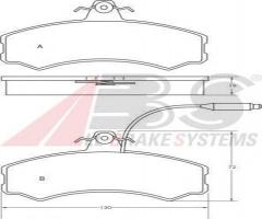 A.b.s. 36470 klocki hamulc. fiat ducato  82-94, alfa romeo ar 6 autobus (280)
