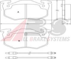 A.b.s. 36503 klocki hamulc. citroen bx  82-93 z czuj., alpine v6, citroËn bx (xb-_)