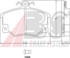 A.b.s. 36521 klocki hamulc. fiat tipo, tempra, alfa romeo 155 (167), autobianchi y10