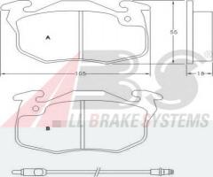 A.b.s. 36565 klocki hamulc. peugeot/renault clio,r5-r21 z czuj., citroËn saxo (s0, s1)