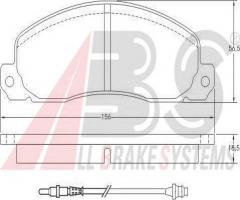 A.b.s. 36570 klocki hamulc. renault trafic  89-01 z czuj., opel arena combi (thb), renault 30 (127_)