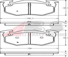 A.b.s. 36580 klocki hamulc. citroen saxo,xsara,zx tył, citroËn zx (n2), peugeot 205 ii (20a/c)