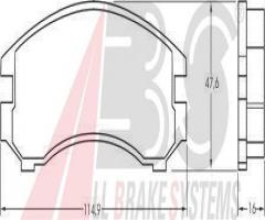 A.b.s. 36611 klocki hamulc. nissan sunny  86-90, nissan sunny ii (n13)