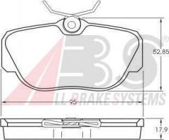 A.b.s. 36660 klocki hamulc. mercedes w201 190  82-93, mercedes-benz 190 (w201)