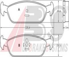 A.b.s. 36684 klocki hamulc. daihatsu charade  87-93 tył, daihatsu charade iii (g100, g101, g102)