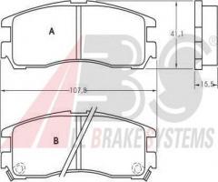 A.b.s. 36690 klocki hamulc. mitsubishi galant  93- tył z czuj., chrysler sebring coupe (fj)