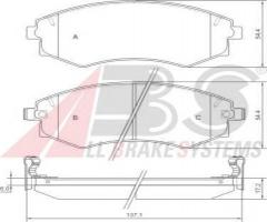 A.b.s. 36717 klocki hamulc. hyundai elantra  00- z czuj., daewoo korando cabrio (kj)