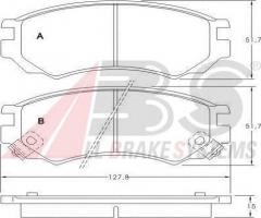 A.b.s. 36743 klocki hamulc. nissan almera  95-99 2,0 gti, nissan sunny iii hatchback (n14)