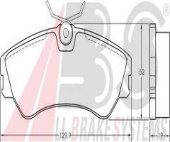 A.b.s. 36752 klocki hamulc. vw t4  90-96, vw transporter iv autobus (70xb, 70xc, 7db, 7dw)