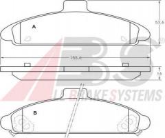 A.b.s. 36792 klocki hamulc. hyundai s-coupe  91-95, hyundai s coupe (slc)
