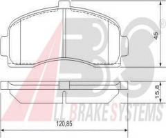 A.b.s. 36848 klocki hamulc. nissan micra k11e  92-02, buick regal, cadillac eldorado coupe