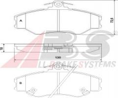 A.b.s. 36871 klocki hamulc. hyundai h100  93-01, hyundai h100 autobus (p)