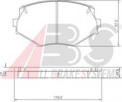 A.b.s. 36889 klocki hamulc. mazda mx5  93-05, mazda mx-5 i (na)