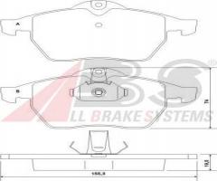 A.b.s. 36897 klocki hamulc. opel vectra b  95-02, opel vectra b hatchback (38_), saab 900 ii