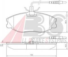 A.b.s. 36977 klocki hamulc. peugeot 406 1,9-3,0  95-, citroËn zx (n2), peugeot 306 (7b, n3, n5)