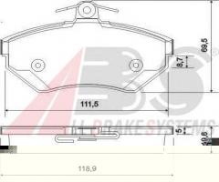 A.b.s. 37010 klocki hamulc. vw passat  96-99 1,6-1,9tdi, audi a4 (8d2, b5), seat exeo (3r2)