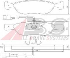 A.b.s. 37013 klocki hamulc. alfa romeo 145, 146  97-01 z czuj., alfa romeo gtv (916c_)