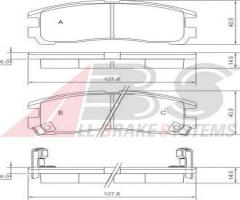 A.b.s. 37014 klocki hamulc. opel sintra  96-99 tył z czuj., buick park avenue