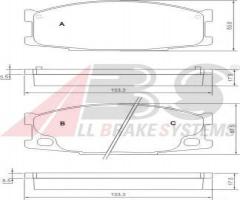 A.b.s. 37026 klocki hamulc. mitsubishi canter  96- przód