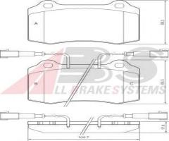 A.b.s. 37041 klocki hamulc. alfa romeo 156  02-05 3,2gta z czuj, alfa romeo gtv (916c_)