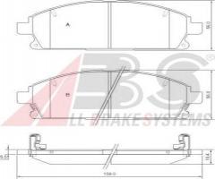 A.b.s. 37081 klocki hamulc. nissan x-trail  01-07, nissan pathfinder (r50)