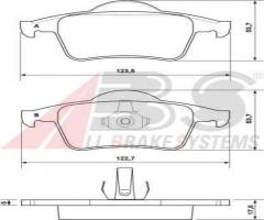 A.b.s. 37098 klocki hamulc. volvo s60,s80  98- tył, volvo v70 i (lv)