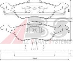 A.b.s. 37100 klocki hamulc. ford focus  98-04, ford focus (daw, dbw)